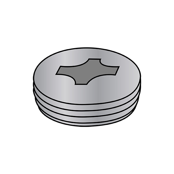 1/2-14 PHILLIPS PIPE PLUG D.C. ZINC ALLOY, PK1000
