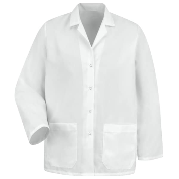 Wmns White Office Coat W/Grippers