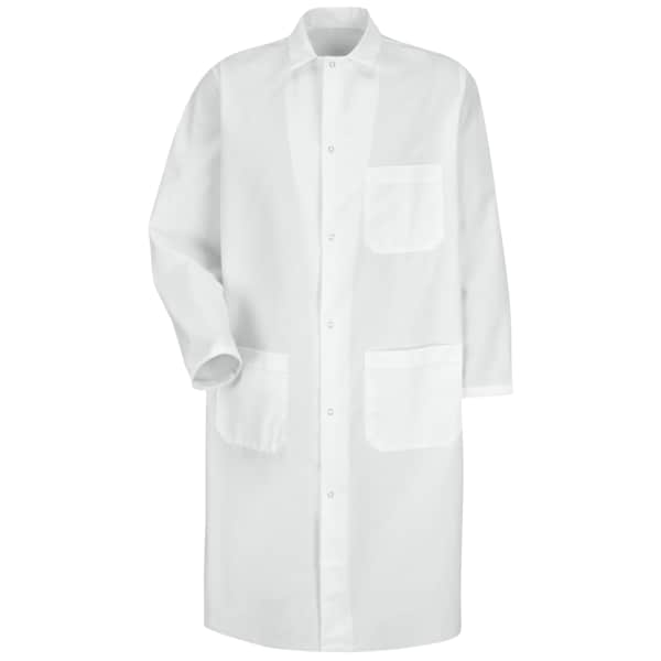 4800Wh/Mns White L/S Butcher Coat