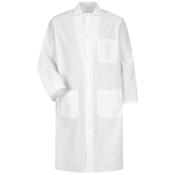 4804Wh/Mns Wh L/S Butcher Coat