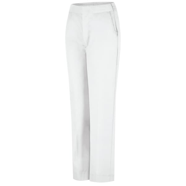Women's Women's Half Elastic Pant, 4, White, Cotton/Polyester