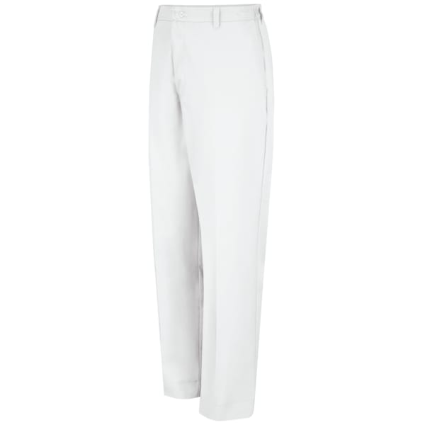 Men's Mens Side Elastic Pant, 30, White, Cotton/Polyester