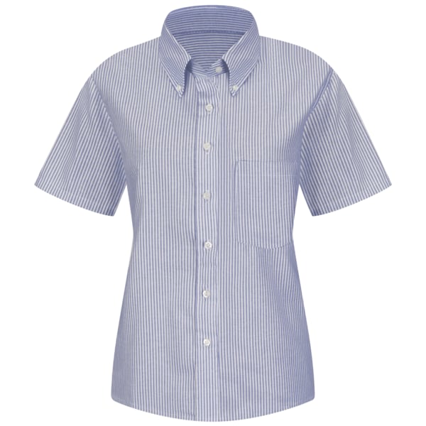 Wmns Blu/Wh Str Drs Shirt 60/40 Oxf
