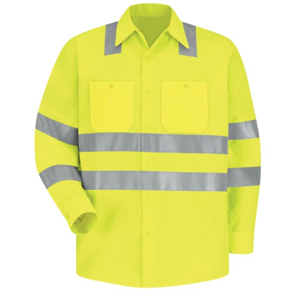 Ls Hi-Viz Workshirt-Ansi Class 3, L