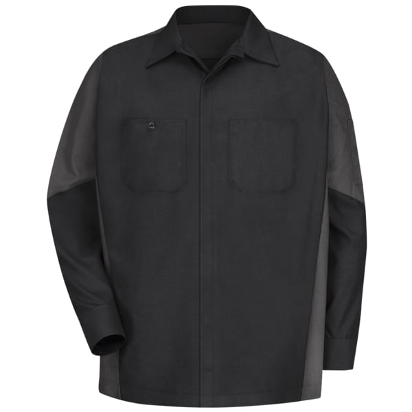 U Ls 65/35 Crew Shirt - Blk/Charc, 3XL