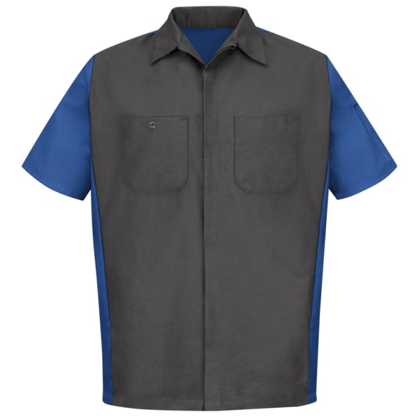 U Ss 65/35 Crew Shirt - Ch/Royal, L
