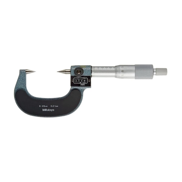 Point Micrometer, Dc 0-25/.01mm