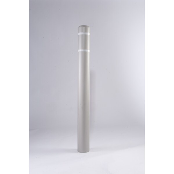 Post Sleeve, 4.5" Dia, 64" H, Grey/White