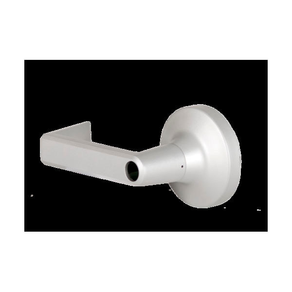 QRT360 Exit Trim, Rose, Keyed Lever, Sierra Lever, Sat Chrome