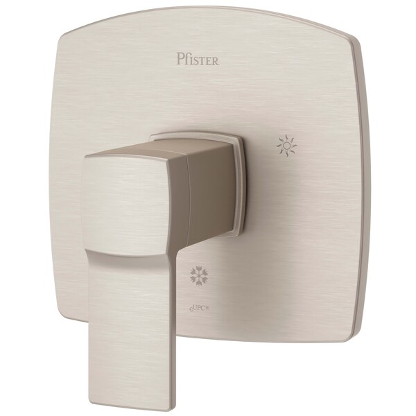 Single Handle Deckard Valve Only Trim, Brushed Nickel, Single Hole Mount, Brushed Nickel 1 Hole