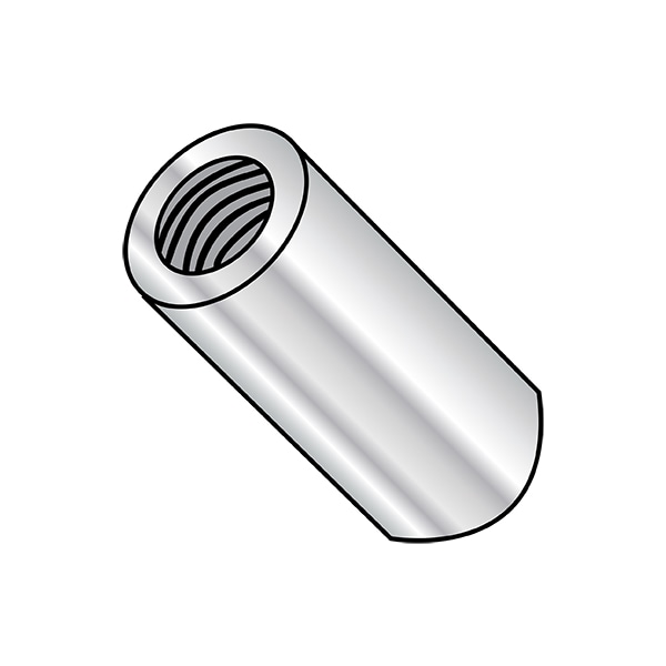Round Standoffs, #8-32 Thrd Sz, 5/8 in Bd L, Aluminum 1/4 in OD, 1000 PK