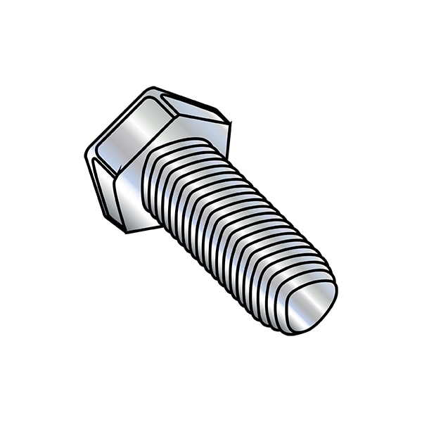 Thread Cutting Screw, 5/16"-18 x 1 in, Zinc Plated Steel Hex Head Hex Drive, 1500 PK