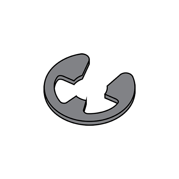 External-E E-Clip, Steel Black Phosphate Finish, 0.062 in Shaft Dia, 3000 PK