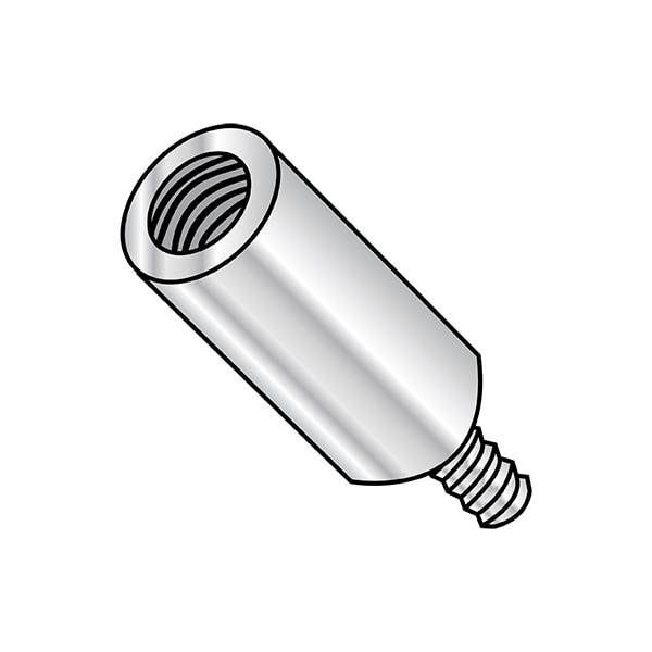 Round Standoffs, #8-32 Thrd Sz, 1 in Bd L, Aluminum 1/4 in OD, 1000 PK