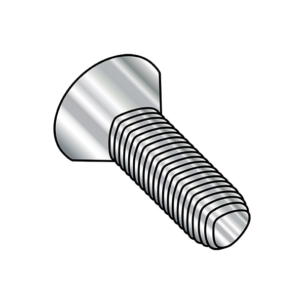 #4-40 x 1/2 in Phillips Flat Machine Screw, Wax Steel, 5000 PK