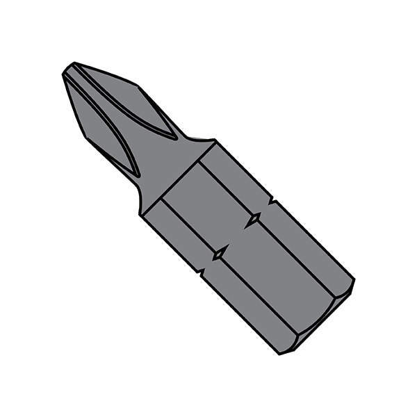 2X1X1/4 PHIL INSERT BIT-REDUCED PLAIN, PK200