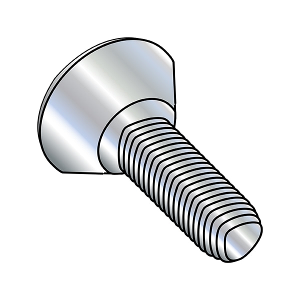 Thread Cutting Screw, #8-32 x 3/8 in, Zinc Plated Steel Oval Head Phillips Drive, 6000 PK