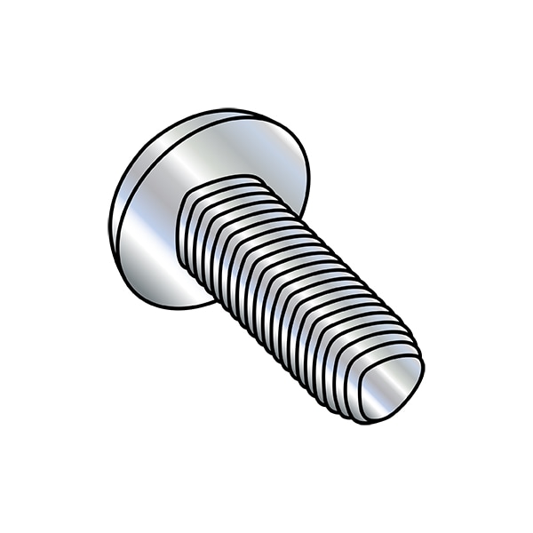 #10-24 x 1 in Phillips Pan Machine Screw, Zinc Plated Steel, 6000 PK