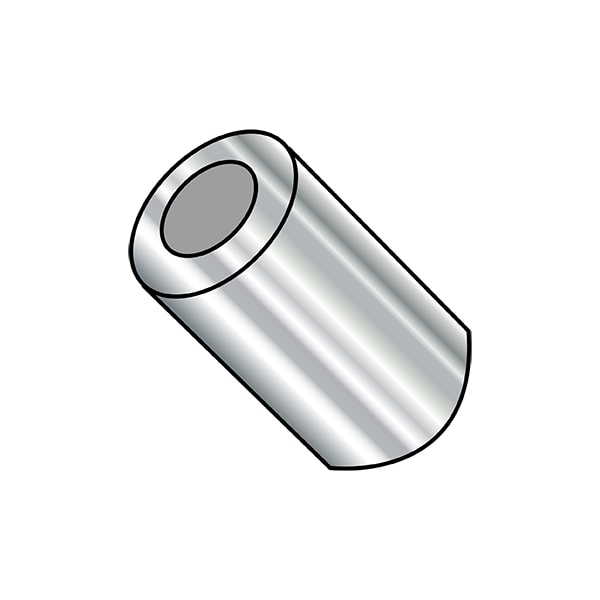 Round Spacers, 8X9/16 #1/4 ROUND , PK500, #8 Screw Size, Stainless Stainless Steel, 500 PK