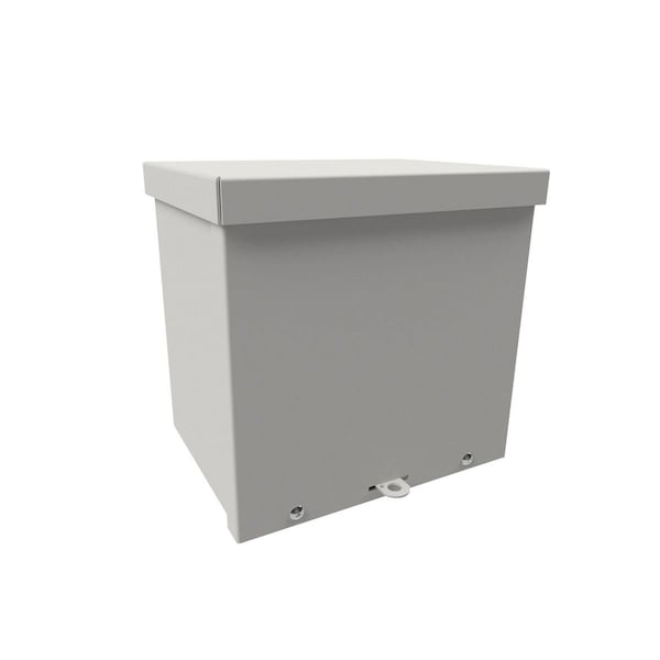 Padlockable Hasp Electrical Enclosures, 36 in H, 12 in D, 36 in W, NEMA 3R, Carbon Steel