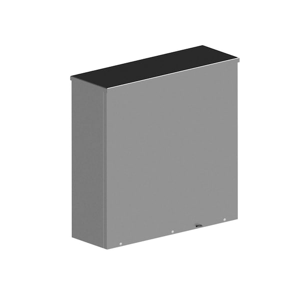 Padlockable Hasp Electrical Enclosures, 36 in H, 12 in D, 36 in W, 3R, Carbon Steel