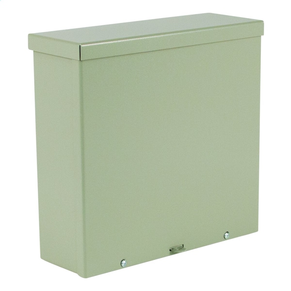 Padlockable Hasp Electrical Enclosures, 6 in H, 4 in D, 4 in W, 3R, Carbon Steel