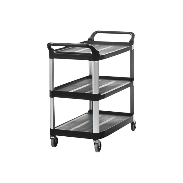 Rubbermaid Service Cart, 41" x 20" x 38", Black, 1/Each
