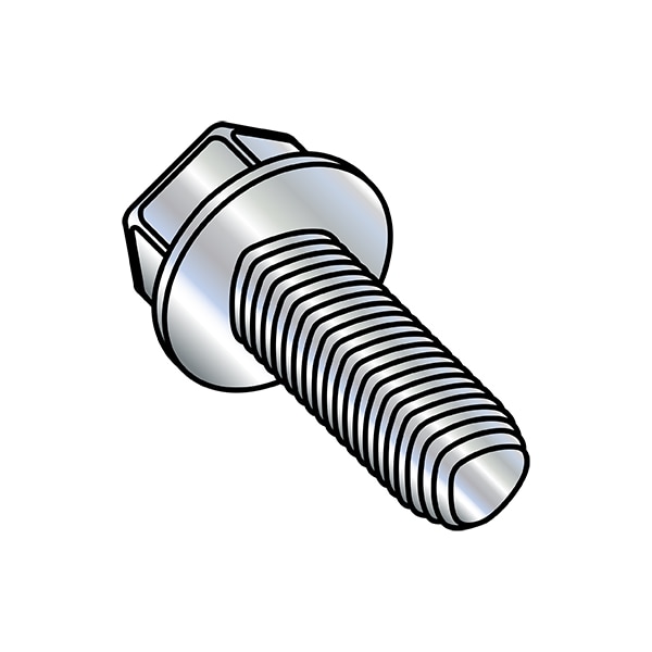 #10-32 x Thread Cutting Screw, Zinc Plated Steel, 1-1/4 in L, 3000 PK