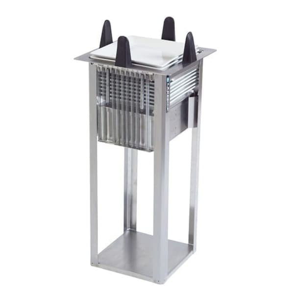 Regular Open Drop-In Square Plate Dispenser; 5" to 5-3/4"