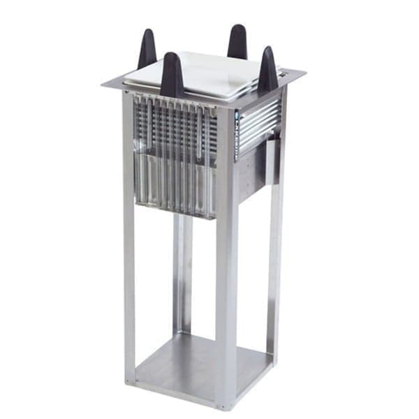 Regular Open Drop-In Square Plate Dispenser; 6-1/4" to 7-1/2"
