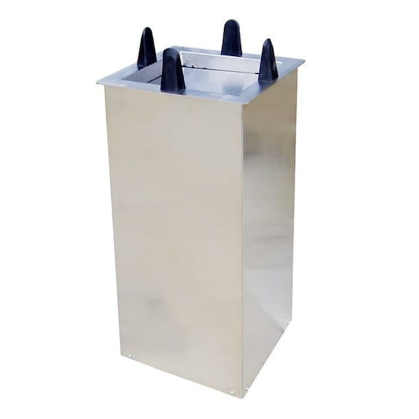 Regular Shielded Drop-In Square Plate Dispenser; 8-1/2" to 9-1/4"