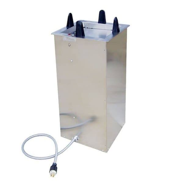 Regular Heated Drop-In Square Plate Dispenser; 8-1/2" to 9-1/4"