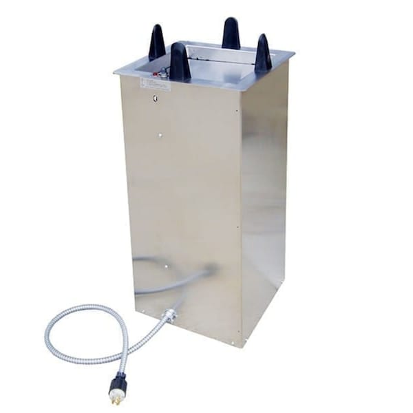 Regular Heated Drop-In Square Plate Dispenser; 10-1/2" to 11-1/4"