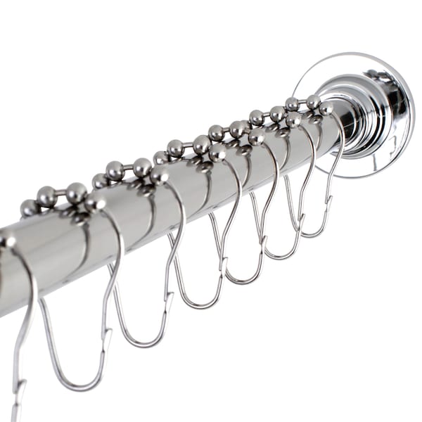 SCC3111 Adjustable Shower Curtain Rod with Ring Combo