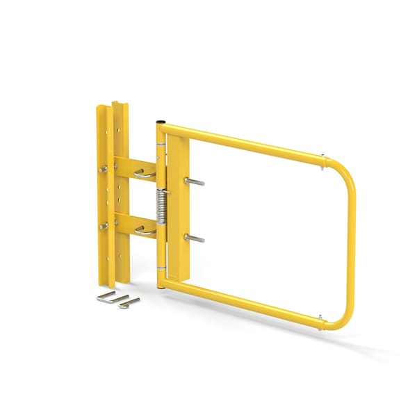 Safety Swing Gate, Fits 40"-48" Opening, Self Closing, Finish: Yellow