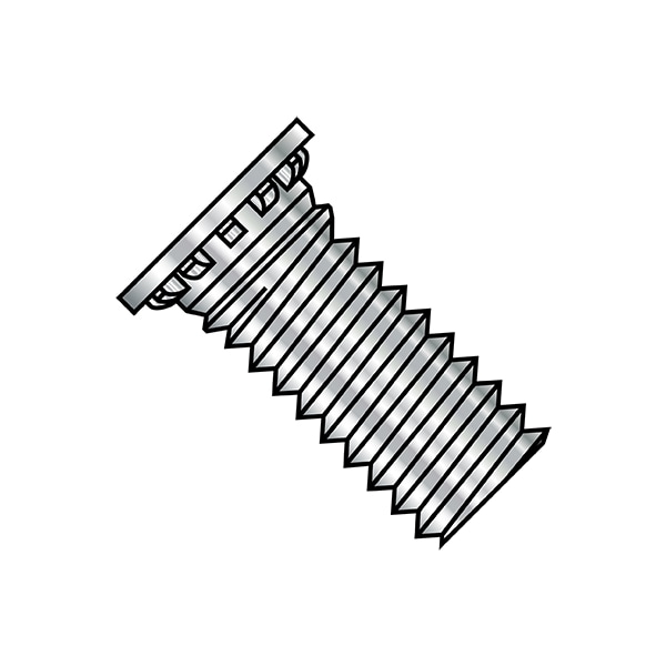 Captive Panel Screw, #10-24 Thrd Sz, 1 in Lg, Flush, Plain Steel