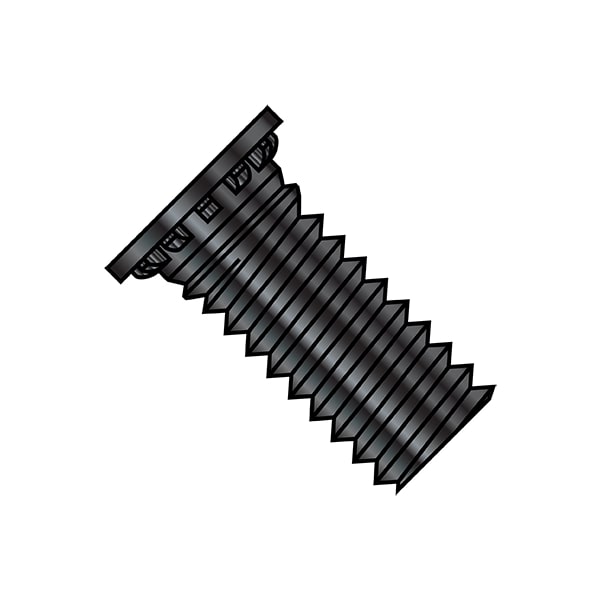 Captive Panel Screw, #8-32 Thrd Sz, 1/2 in Lg, Flush, Oil Hardened Steel