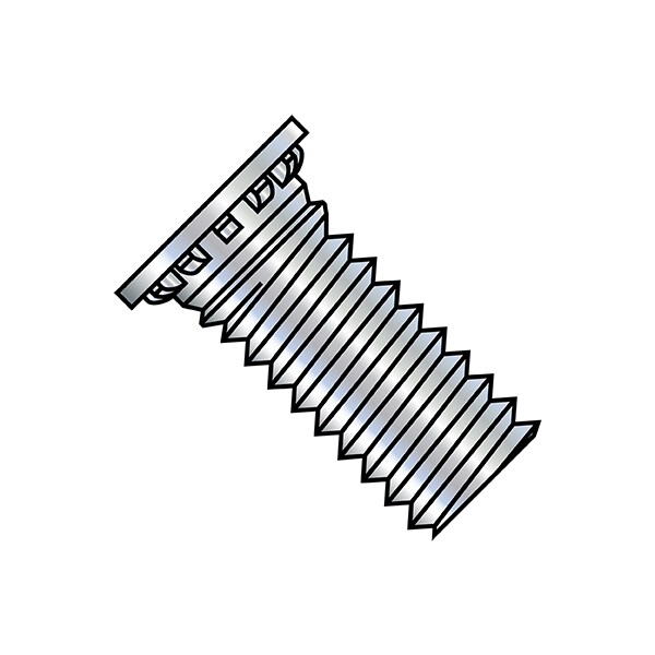 Captive Panel Screw, M6-1.0X15 Thrd Sz, 15mm Lg, Flush, Zinc Plated Hardened Steel