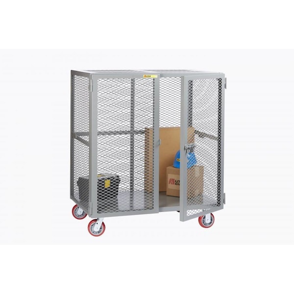 Visible Contents Mobile Storage Locker, Caster Dia.: 6"