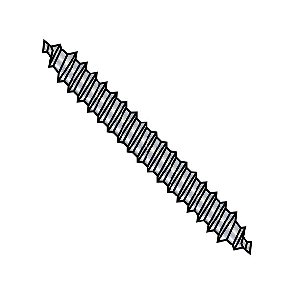 Fully Threaded Grooved Pins, 3/16X1 1/2 DOWEL S, PK5000, 3/16 x 1 1/2 in, Steel, Zinc Plated Finish