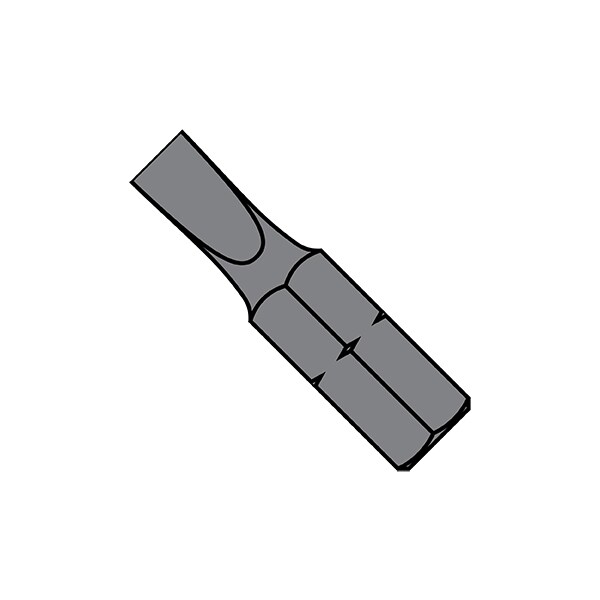 1-2X1X1/4 SLOTTED INSERT BIT PLAIN, PK60