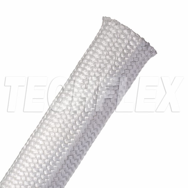 Braided Cable Sleeve, 1-1/2 in Inside Dia., 1-1/2 in Max Bundle Dia., 50 ft, Natural