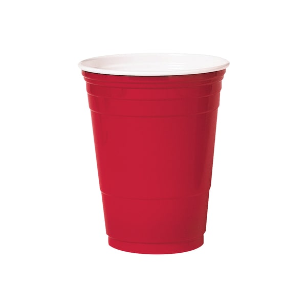 Solo Party Cups, 16 oz., 4 3/4" x 3 7/8", Red, PK1000
