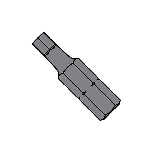 0X1X1/4 SQUARE RECESS INSERT BIT PLAIN, PK200