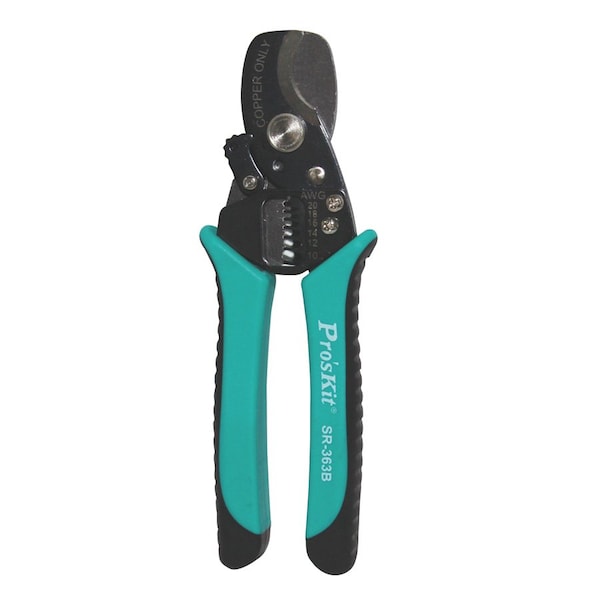 Round Cable Cutter/Stripper 20 AWG, 10