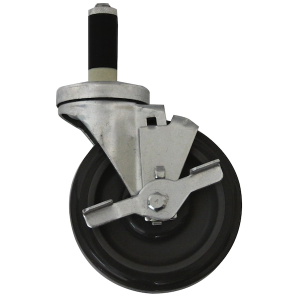 Stem Caster w/Brake, Expandable, 5