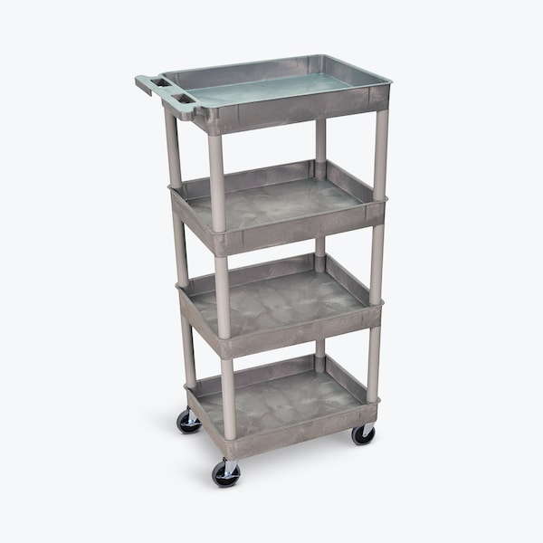 Tub Shelf Cart - Four Shelves -Gray