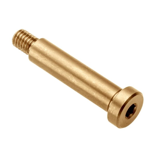 Shoulder Screw, 6g Thr Sz, 16mm Thr Lg, 12 mm Shoulder Lg, Brass