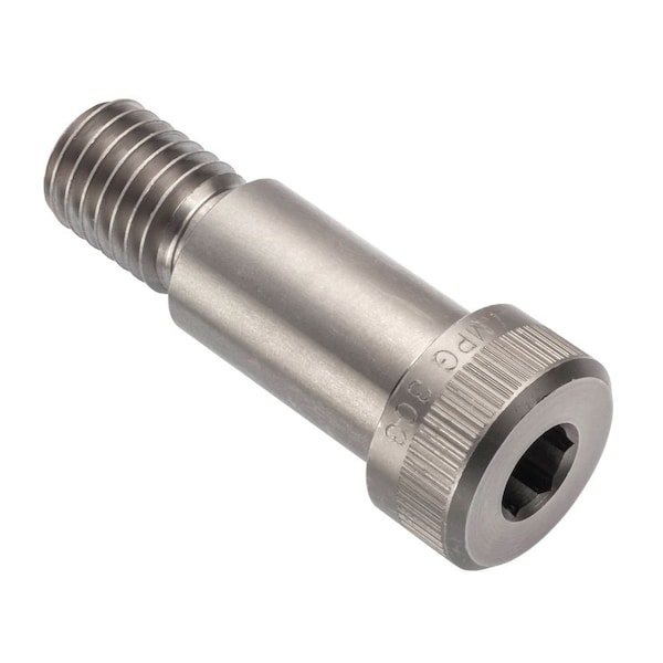 Shoulder Screw, 3A Thr Sz, 7/8 Thr Lg, 1-1/4 in Shoulder Lg, 18-8 Stainless Steel