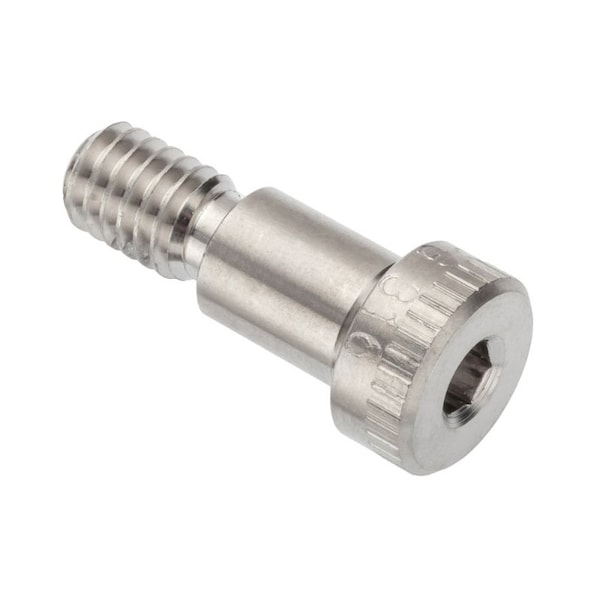 Self-Locking Shoulder Screws, 3A Thr Sz, 1/2 Thr Lg, 1/2 in Shoulder Lg, 316 Stainless Steel